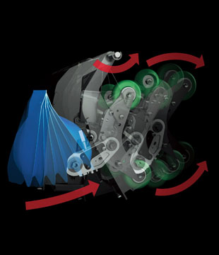 Masszírozó fotel új kinyomó mechanikája